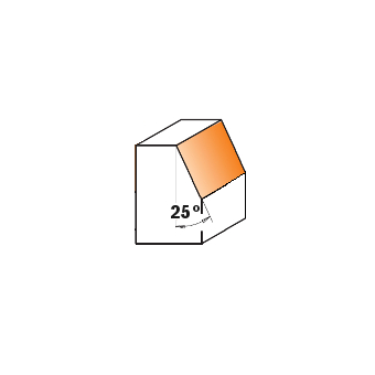 Fresa para Chanfrar 25º HW Ø22,2x54,9mm - marca CMT - Cód. 736.190.11